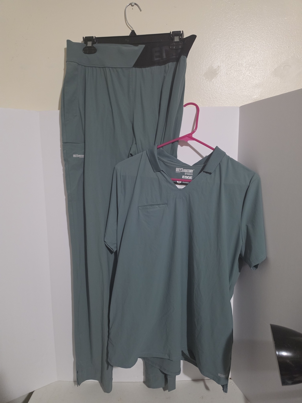 Grey-Blue Men's Scrub Pants and Top Set - Edge